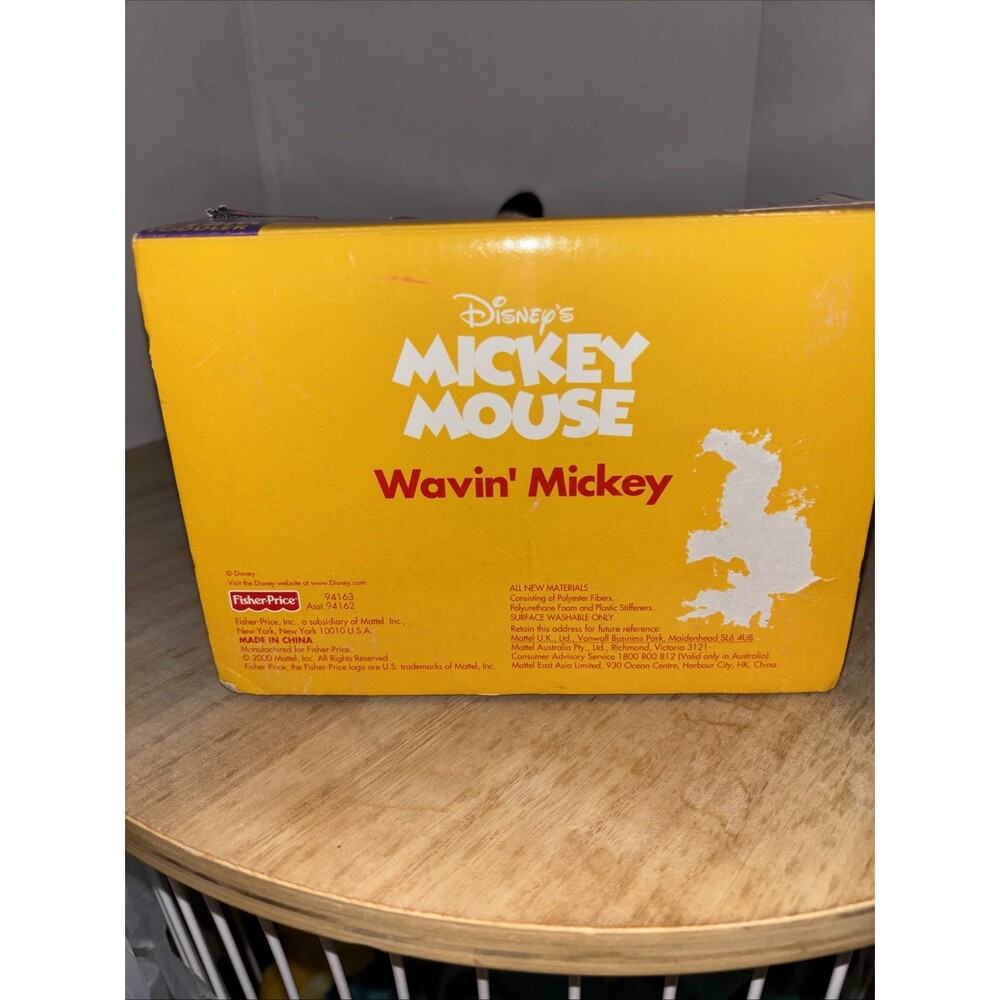 Vintage Y2K Disney Mickey Mouse Wavin' Mickey Plush Fisher-Price 2000 NEW - Picture 9 of 11